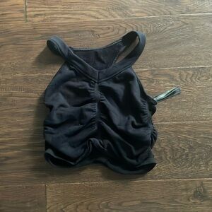 Black anthropology crop top